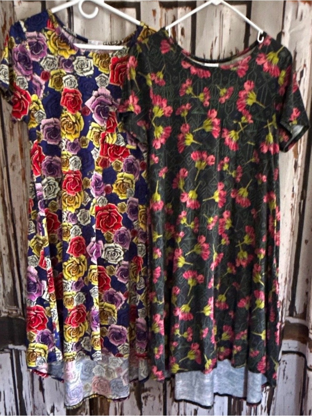 LuLaRoe Carly women’s medium hi-low dress set of two